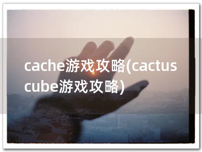 cache游戏攻略(cactuscube游戏攻略)